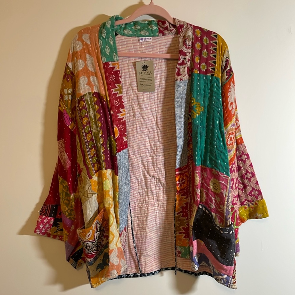 SEVYA Kantha patchwork jacket